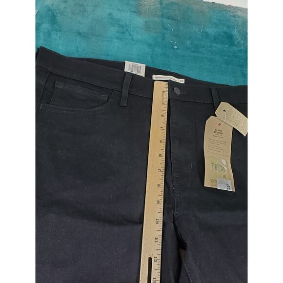 Levis 720 Jeans Size 18 Womens Black Pants Stretch Denim High Rise Skinny NWT - Picture 11 of 16